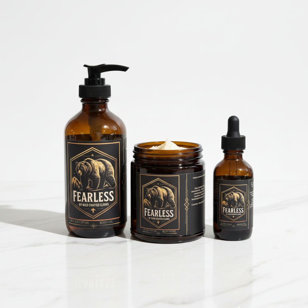 Men's Fearless Complete Care Set | body oil + body butter + beard oil
