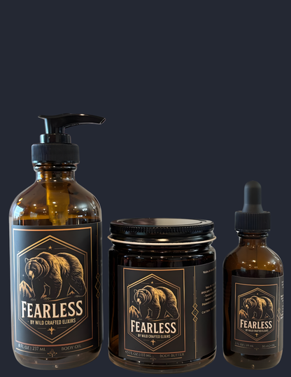 Men's Fearless Complete Care Set | body oil + body butter + beard oil