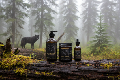 Men's Silent Hunter Complete Care Set | body oil + body butter + beard oil