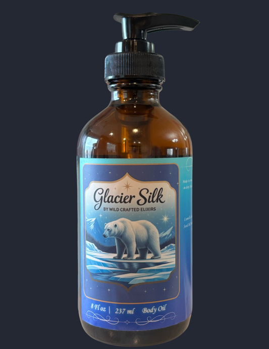 Women's Glacier Silk Hydrating Body Oil - Lightweight Luxury Moisturizer for Radiant Skin (8 fl oz)