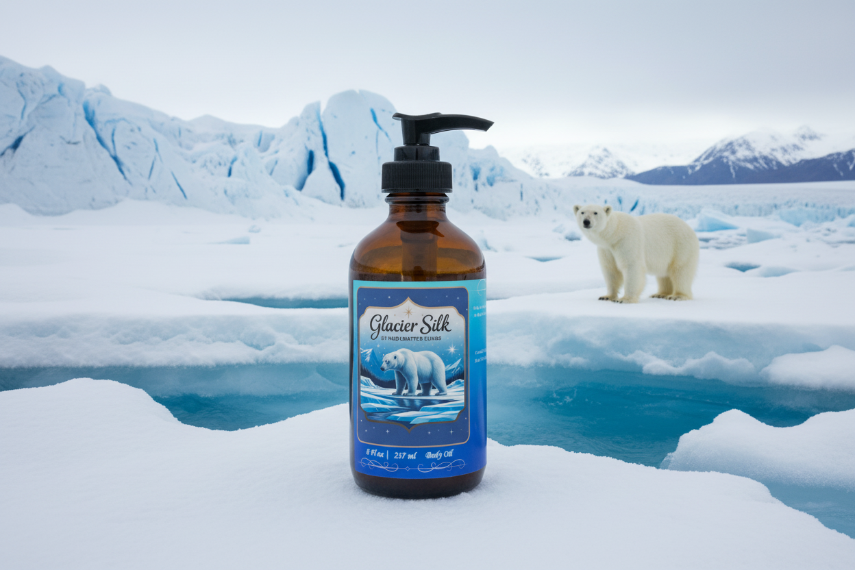 Women's Glacier Silk Hydrating Body Oil - Lightweight Luxury Moisturizer for Radiant Skin (8 fl oz)