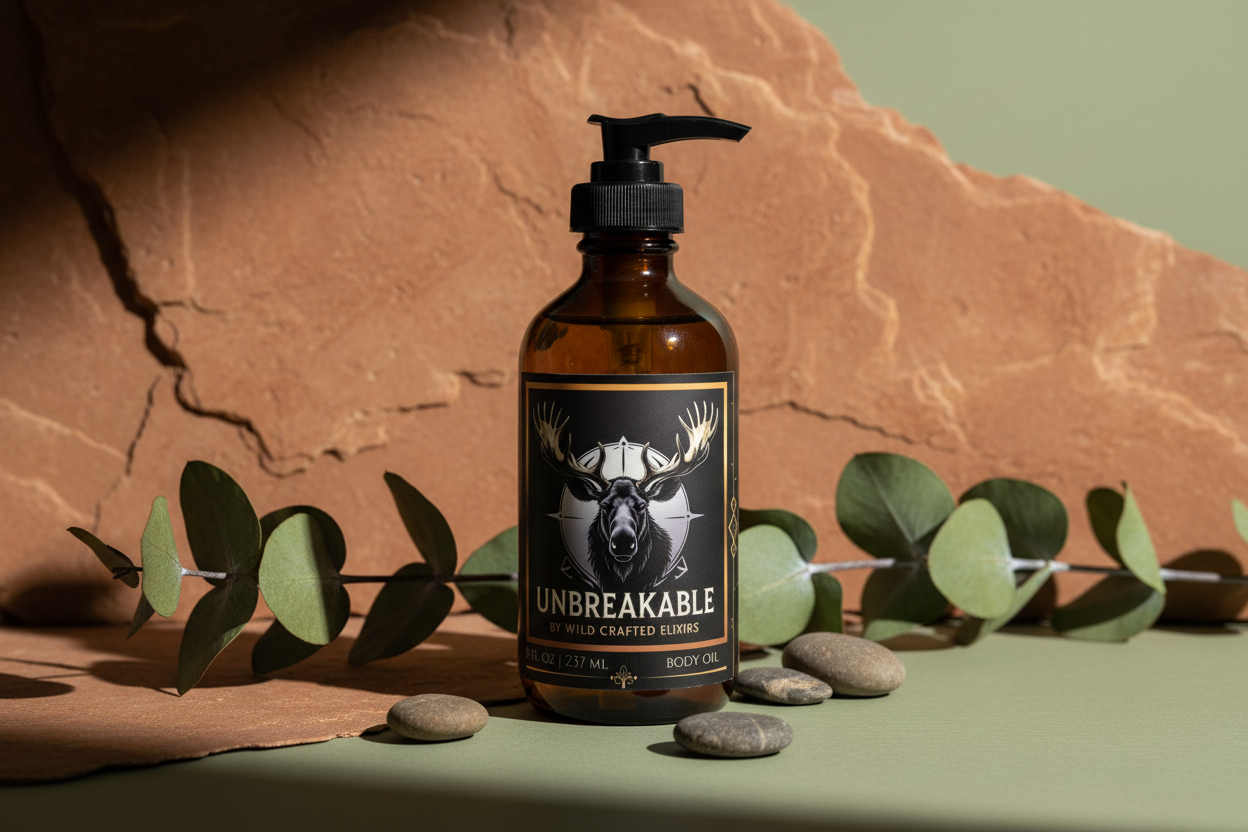 Men's Unbreakable Body Oil - Lightweight Natural Moisturizer (8 fl oz)