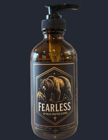 Men's Fearless Body Oil - Lightweight Natural Moisturizer (8 fl oz)