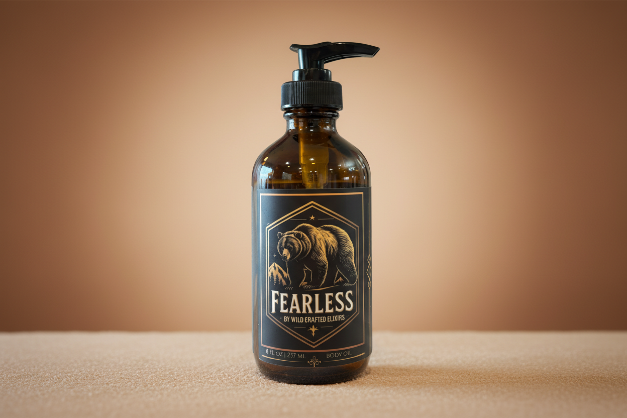 Men's Fearless Body Oil - Lightweight Natural Moisturizer (8 fl oz)