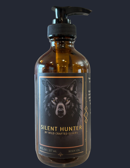 Men's Silent Hunter Body Oil - Lightweight Natural Moisturizer (8 fl oz)