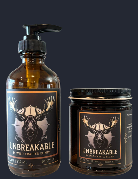 Men's Unbreakable Hydration Set - Unscented Body Oil & Butter Bundle (12.5 fl oz)