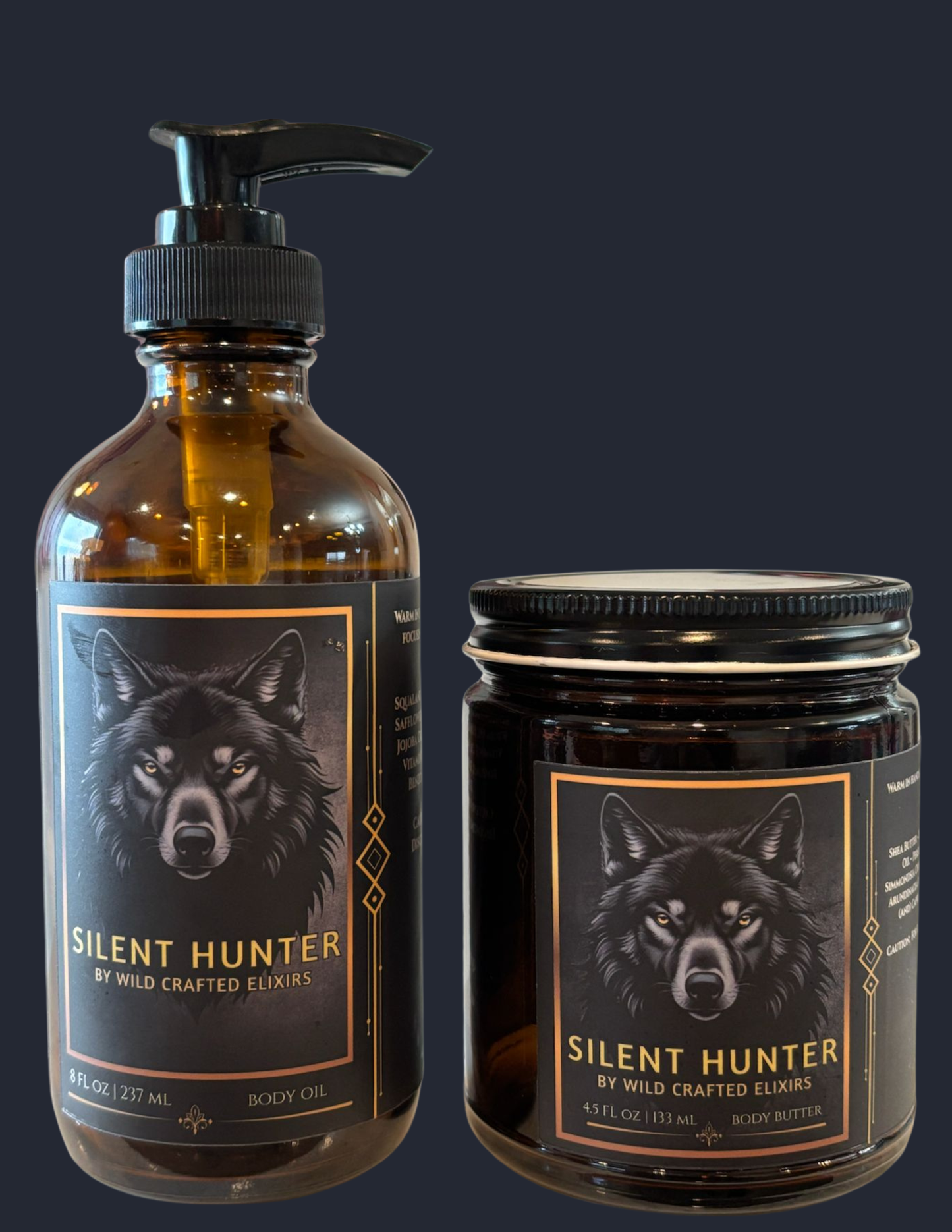Men's Silent Hunter Hydration Set - Body Oil & Butter Bundle (12.5 fl oz)